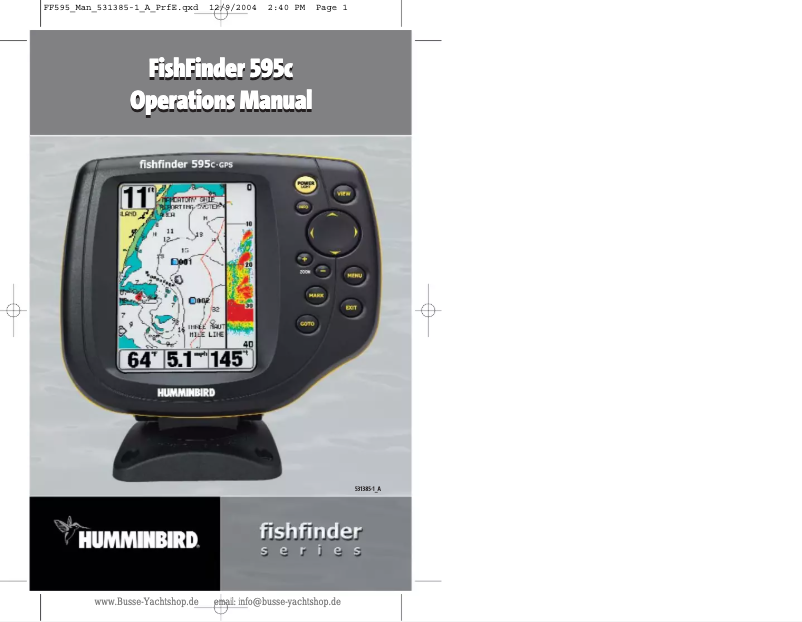 Page n°1 - Manuel utilisateur Humminbird 595C
