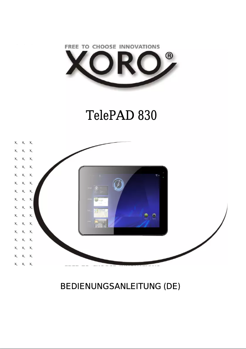 Page 1 de la notice Manuel utilisateur Xoro TelePAD 830