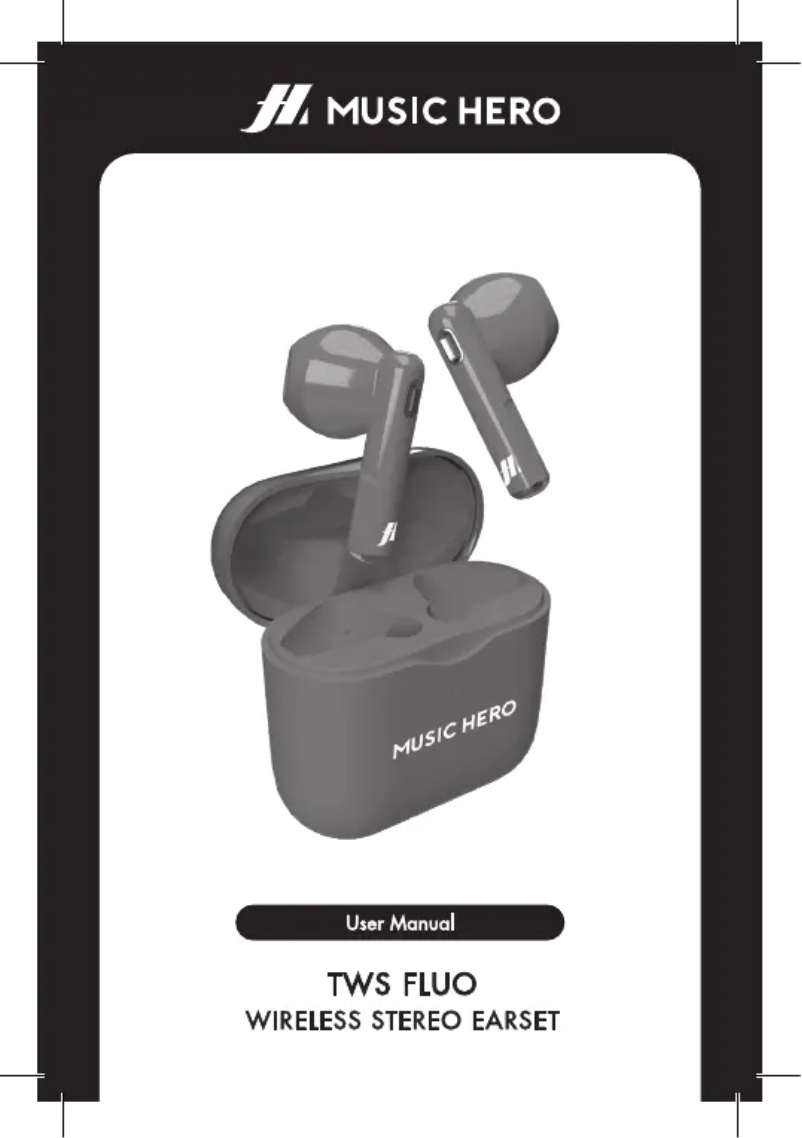 Page 1 de la notice Manuel utilisateur Music Hero TWS Fluo