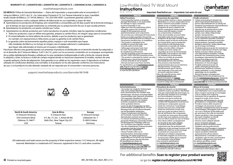 Image de la première page du manuel de l'appareil 461948
