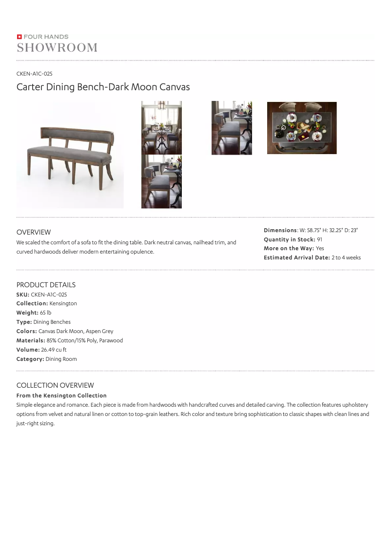 Página 1 del manual Manual de usuario Four Hands CKEN-A1C-025