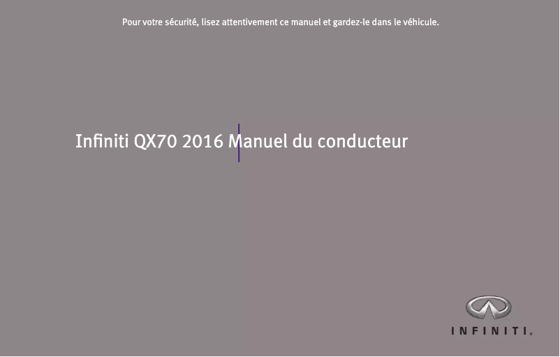 Imagen de la primera página del manual del dispositivo QX70 (2016)