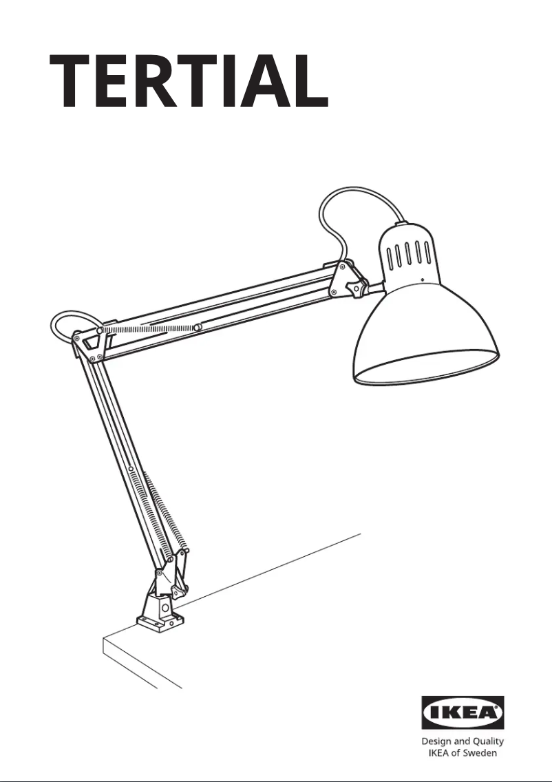 Page 1 de la notice Manuel utilisateur Ikea TERTIAL 703.554.55