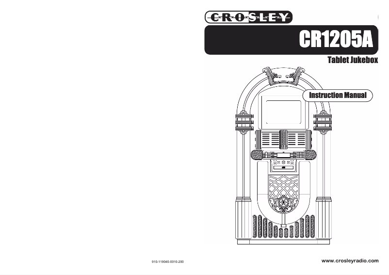 Page 1 de la notice Manuel utilisateur Crosley CR1205A