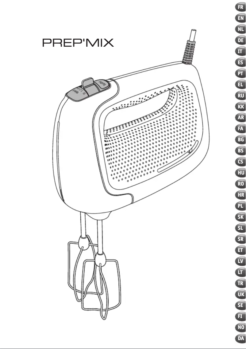 Page 1 de la notice Manuel utilisateur Tefal Prep'Mix HT450B