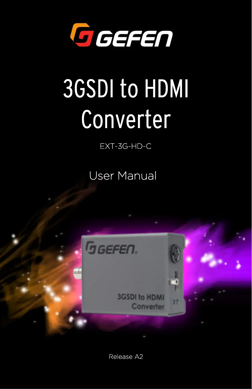 Image de la première page du manuel de l'appareil EXT-3G-HD-C