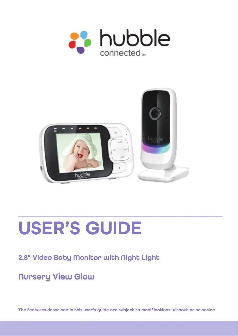 Page n°1 - Manuel utilisateur Hubble Connected Nursery View Glow
