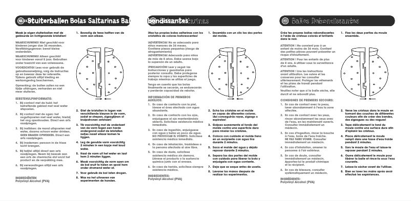 Page 1 de la notice Manuel utilisateur Jumbo Jumping Balls