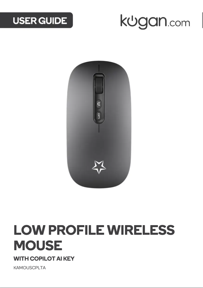 Page 1 de la notice Manuel utilisateur Kogan KAMOUSCPLTA