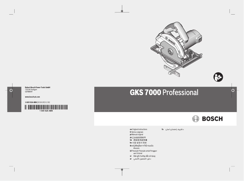 Página 1 del manual Manual de usuario Bosch GKS 7000 Professional
