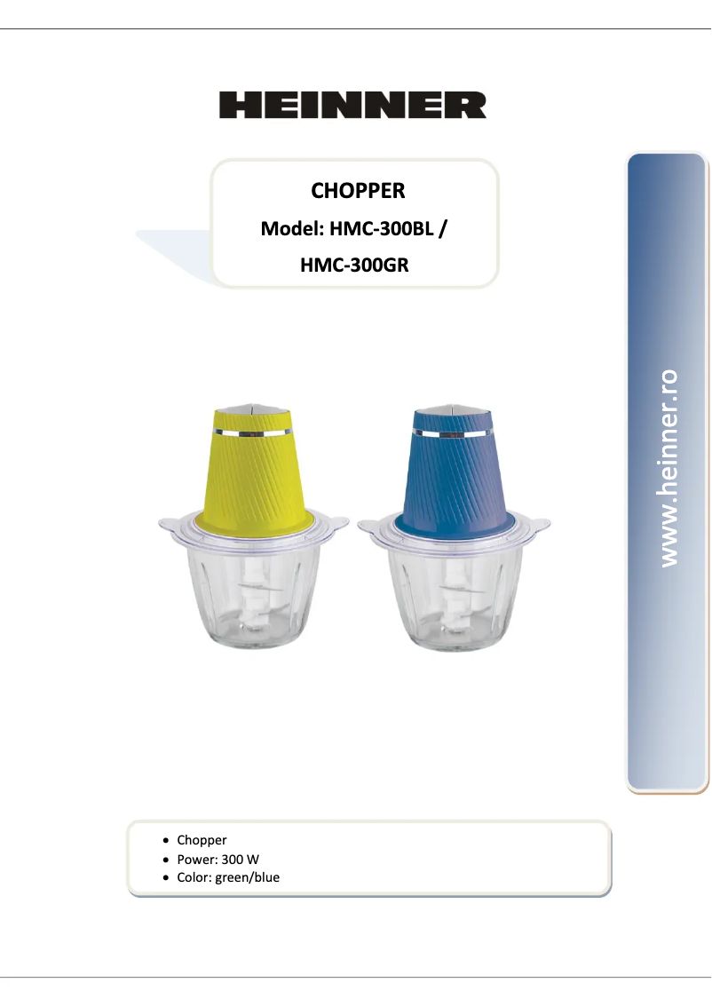 Page 1 de la notice Manuel utilisateur Heinner HMC-300GR