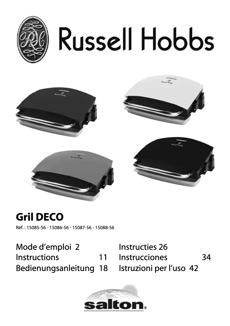 Page 1 de la notice Manuel utilisateur Russell Hobbs 15085-56