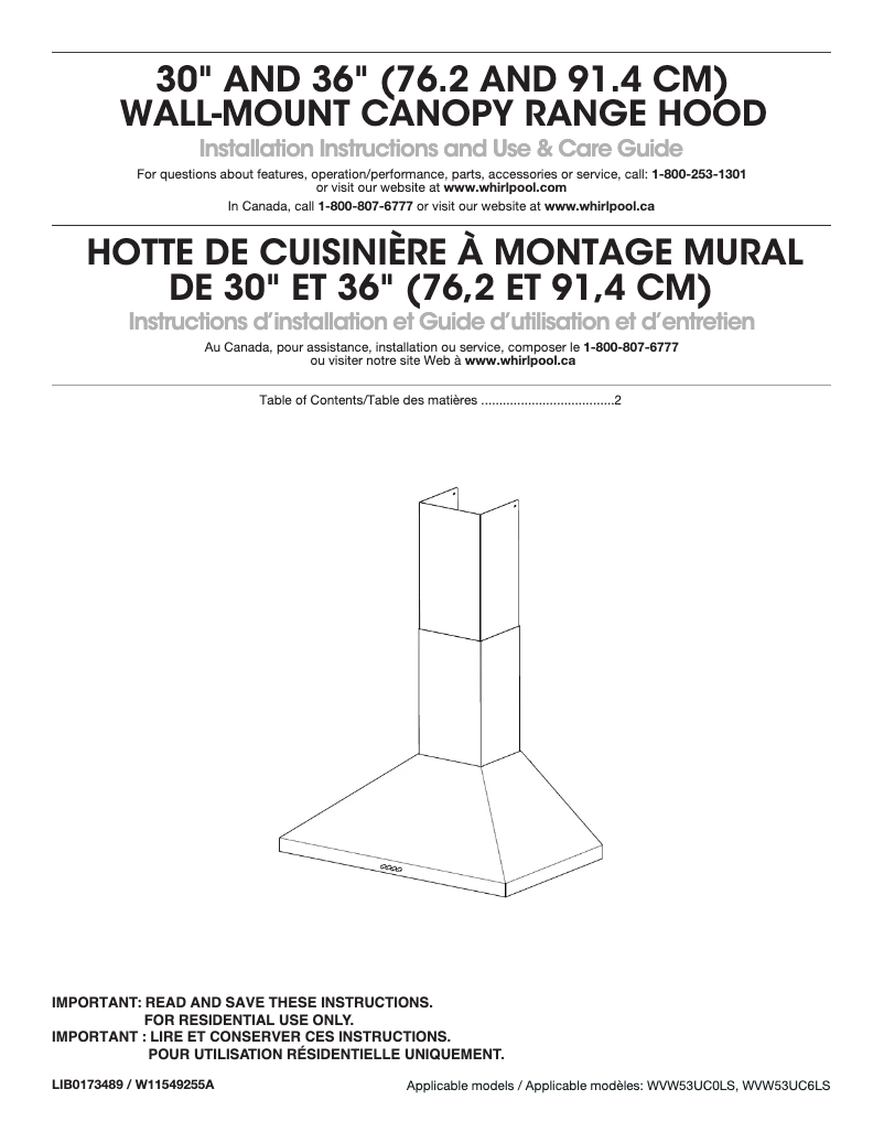 Página 1 del manual Manual de usuario Whirlpool WVW53UC6LS