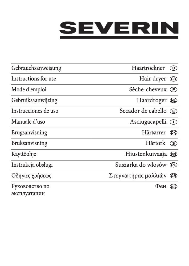 Page n°1 - Manuel utilisateur Severin HT9600