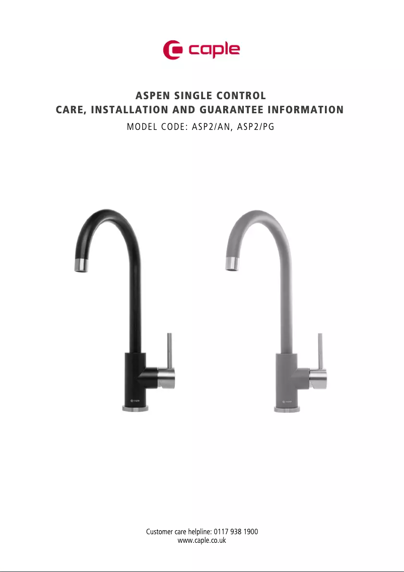 Page 1 de la notice Manuel utilisateur Caple ASP2/AN