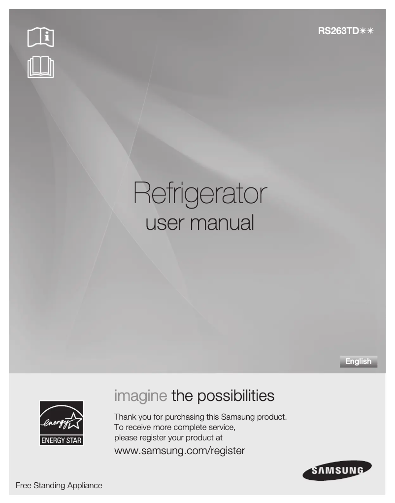 Page n°1 - Manuel utilisateur Samsung RS263TDWP
