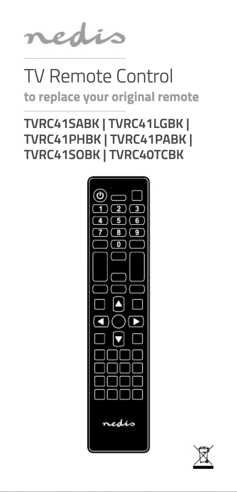 Image de la première page du manuel de l'appareil TVRC41PHBK