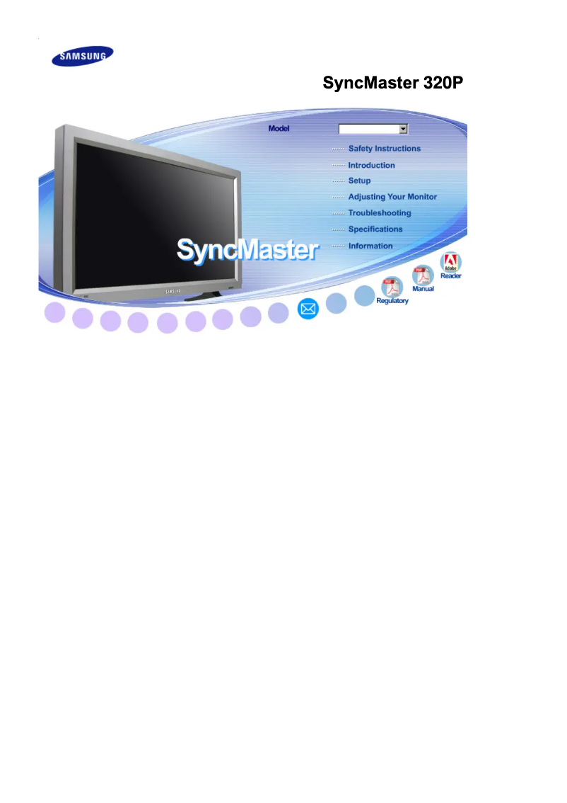 Image de la première page du manuel de l'appareil SyncMaster 320P