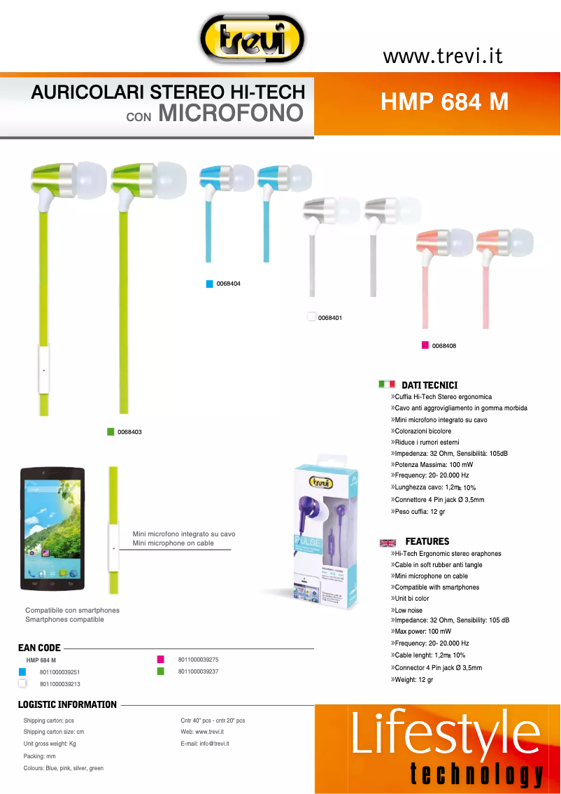 Page 1 de la notice Manuel utilisateur Trevi HMP 684 M