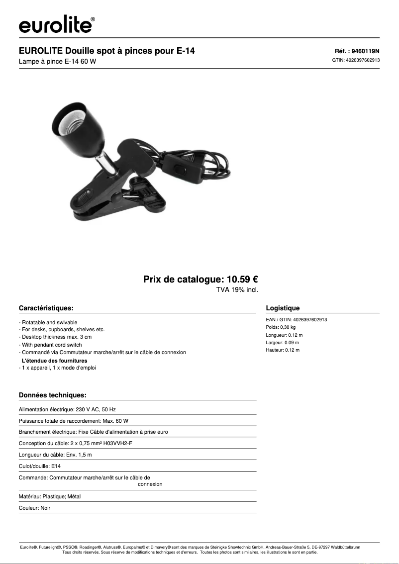 Image de la première page du manuel de l'appareil E-14