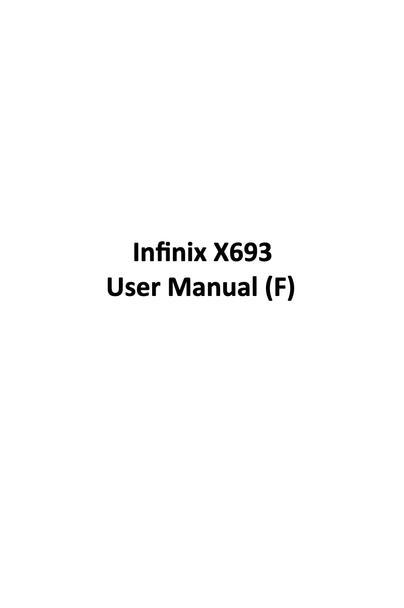 Page n°1 - Manuel utilisateur Infinix X693