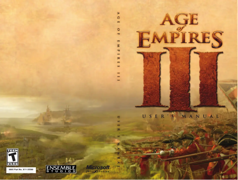 Page 1 de la notice Manuel utilisateur Microsoft Age of Empires III