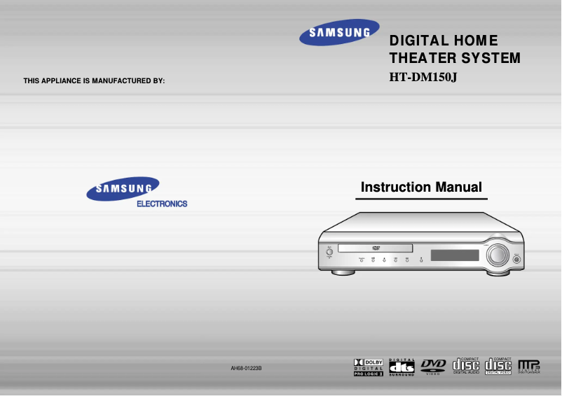 Page 1 de la notice Manuel utilisateur Samsung HT-DM150J