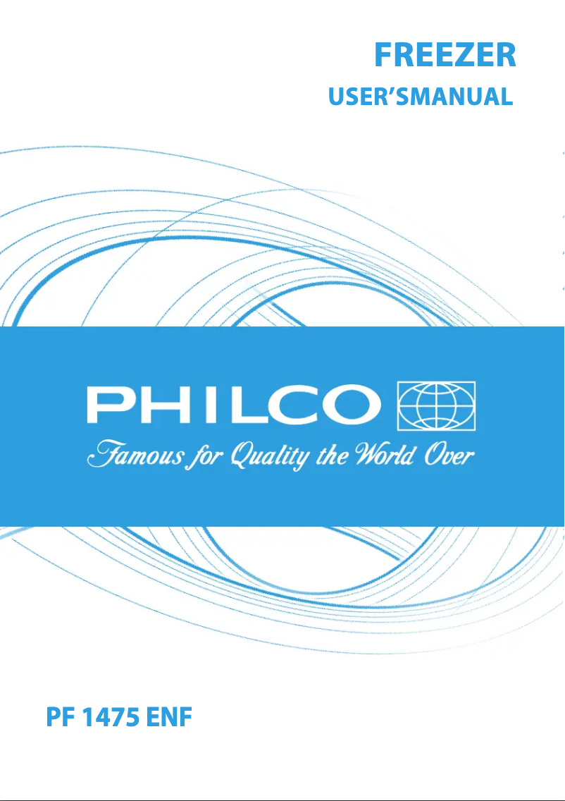 Page 1 de la notice Manuel utilisateur Philco PF 1475 ENF