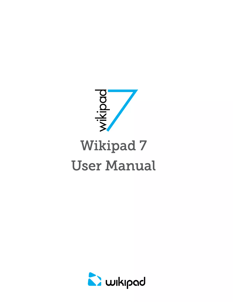Página 1 del manual Manual de usuario Wikipad 7