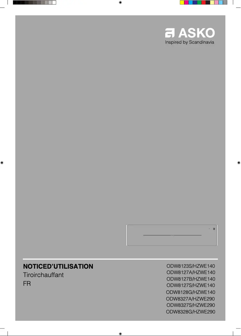 Page 1 de la notice Manuel utilisateur Asko ODW8127A