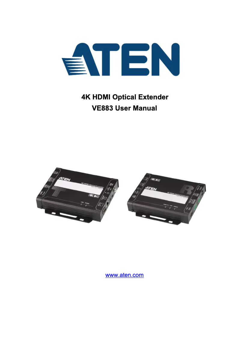 Page n°1 - Manuel utilisateur ATen VE883TK2