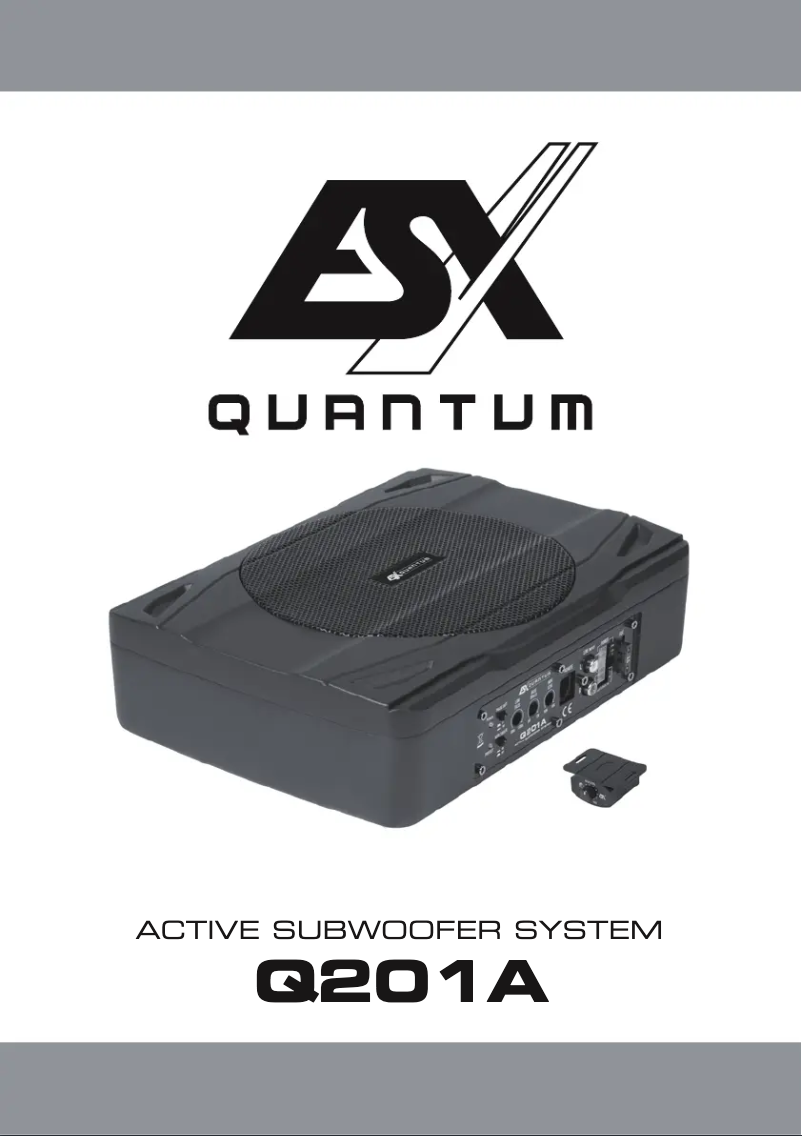 Page 1 de la notice Manuel utilisateur ESX Quantum Q201A