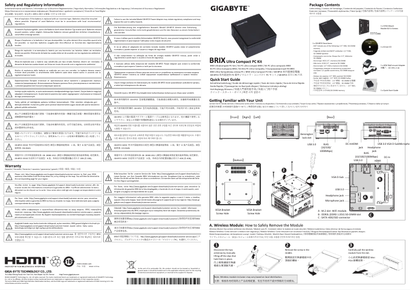 Page 1 of the manual User Manual Gigabyte GB-BPCE-3350C