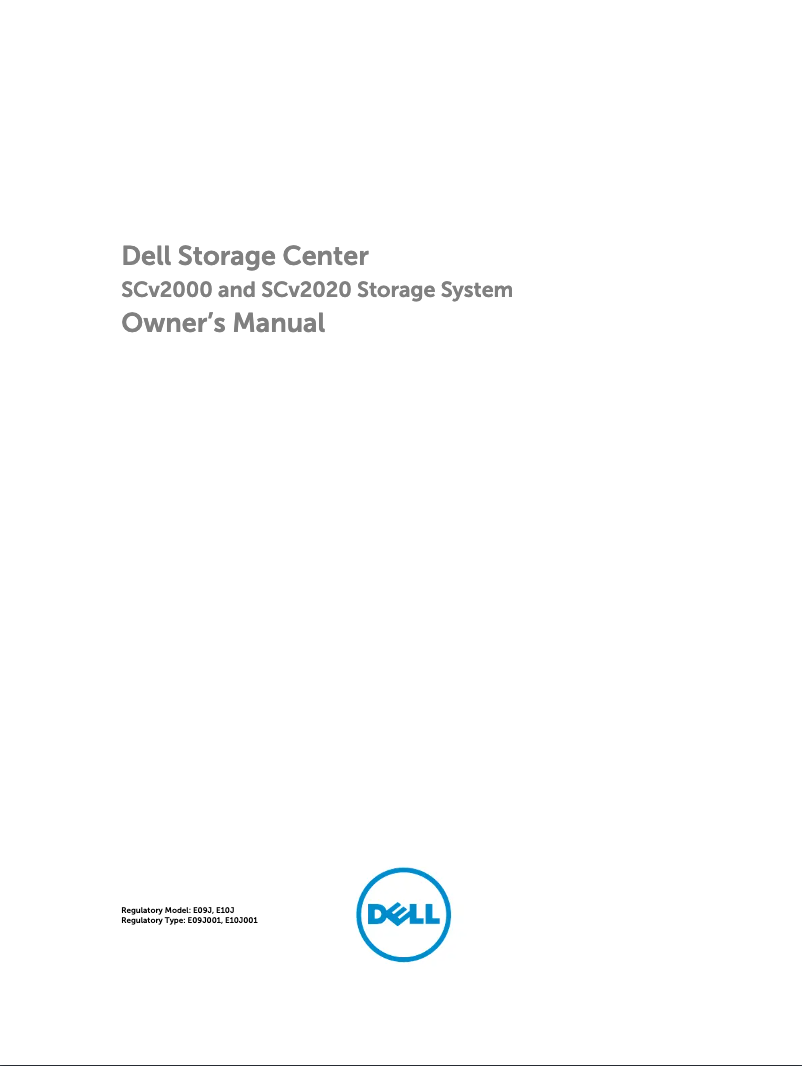 Page 1 de la notice Manuel utilisateur Dell SCv2020