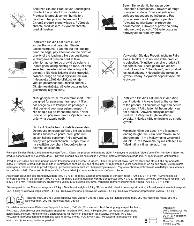 Image de la première page du manuel de l'appareil HG04814