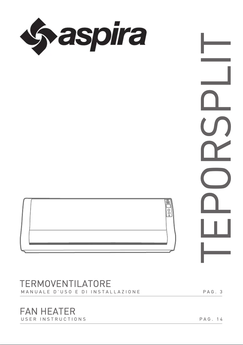 Page n°1 - Manuel utilisateur Fantini Cosmi TEPORSPLIT