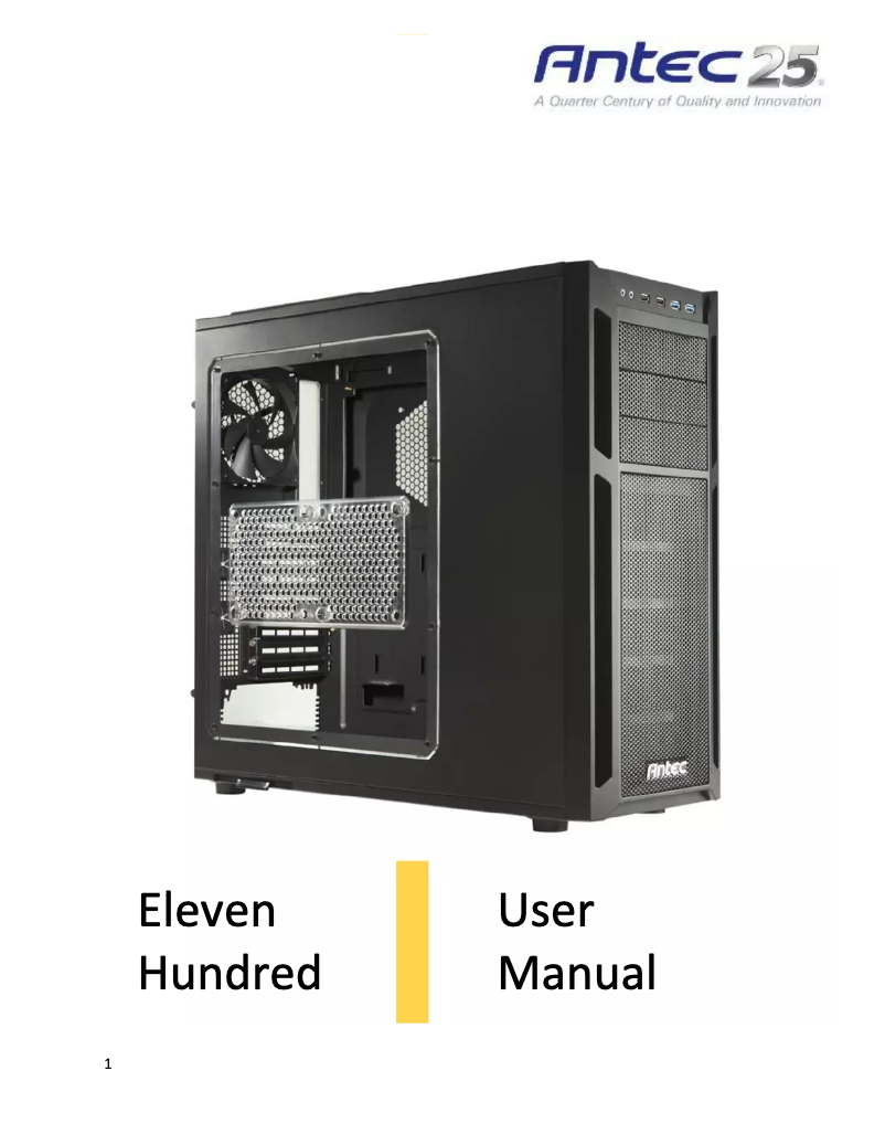Page 1 de la notice Manuel utilisateur Antec Eleven Hundred