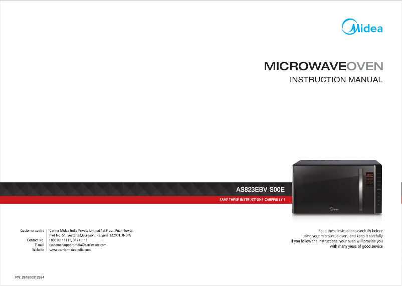 Image de la première page du manuel de l'appareil AS823EBV-S00E