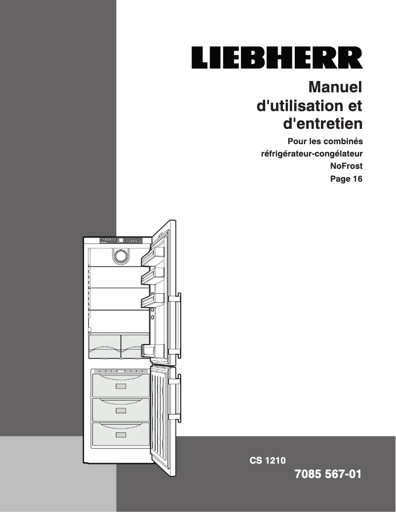 Page 1 de la notice Manuel utilisateur Liebherr CS 1210