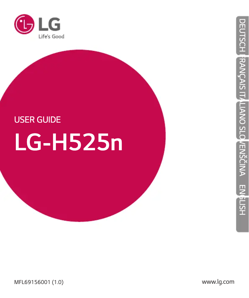Page 1 de la notice Manuel utilisateur LG LG-H525N