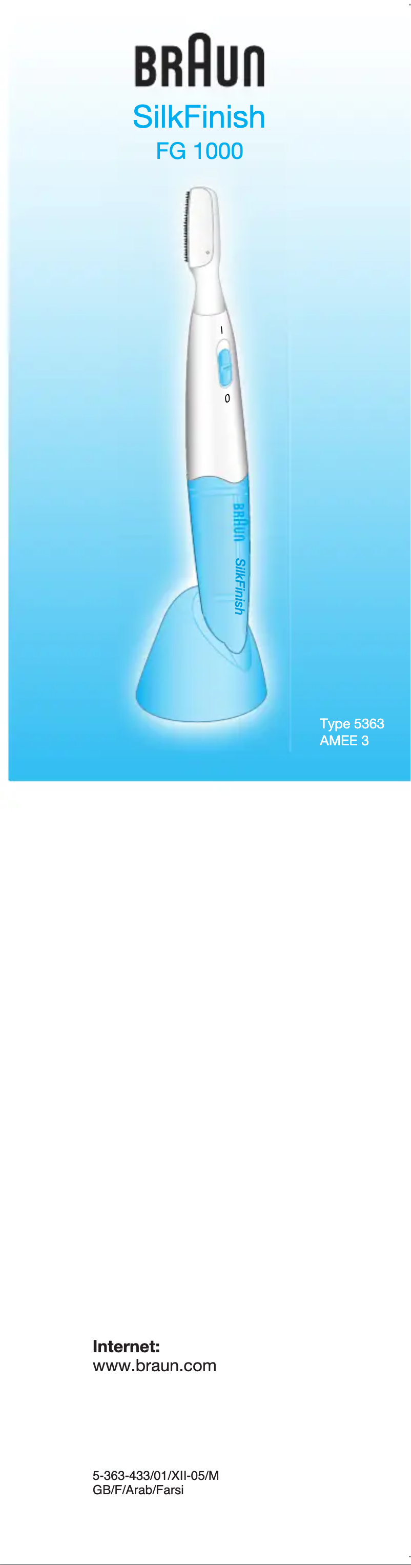Página 1 del manual Manual de usuario Braun SilkFinish FG1000