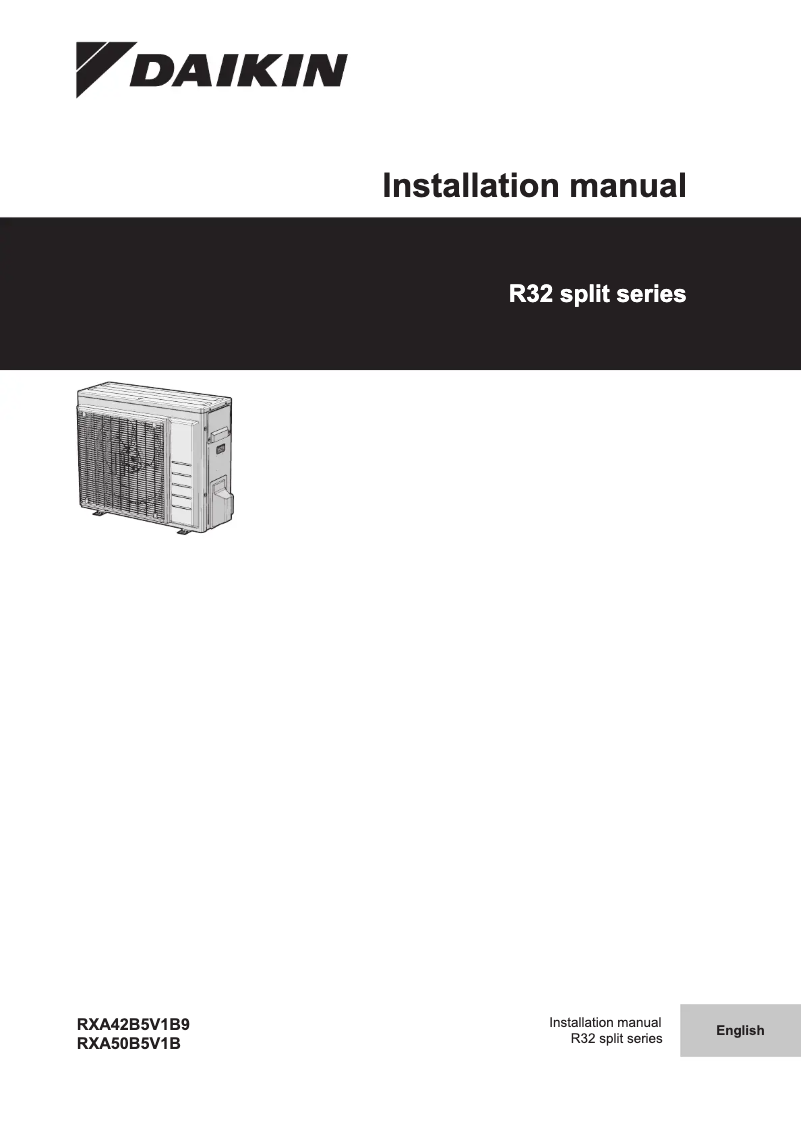 Page 1 de la notice Manuel utilisateur Daikin RXA42B5V1B9