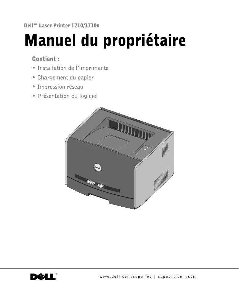 Page 1 de la notice Manuel utilisateur Dell 1710
