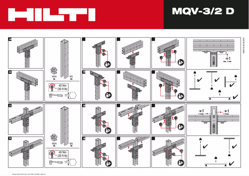 Page 1 de la notice Manuel utilisateur Hilti MQV-2D-F