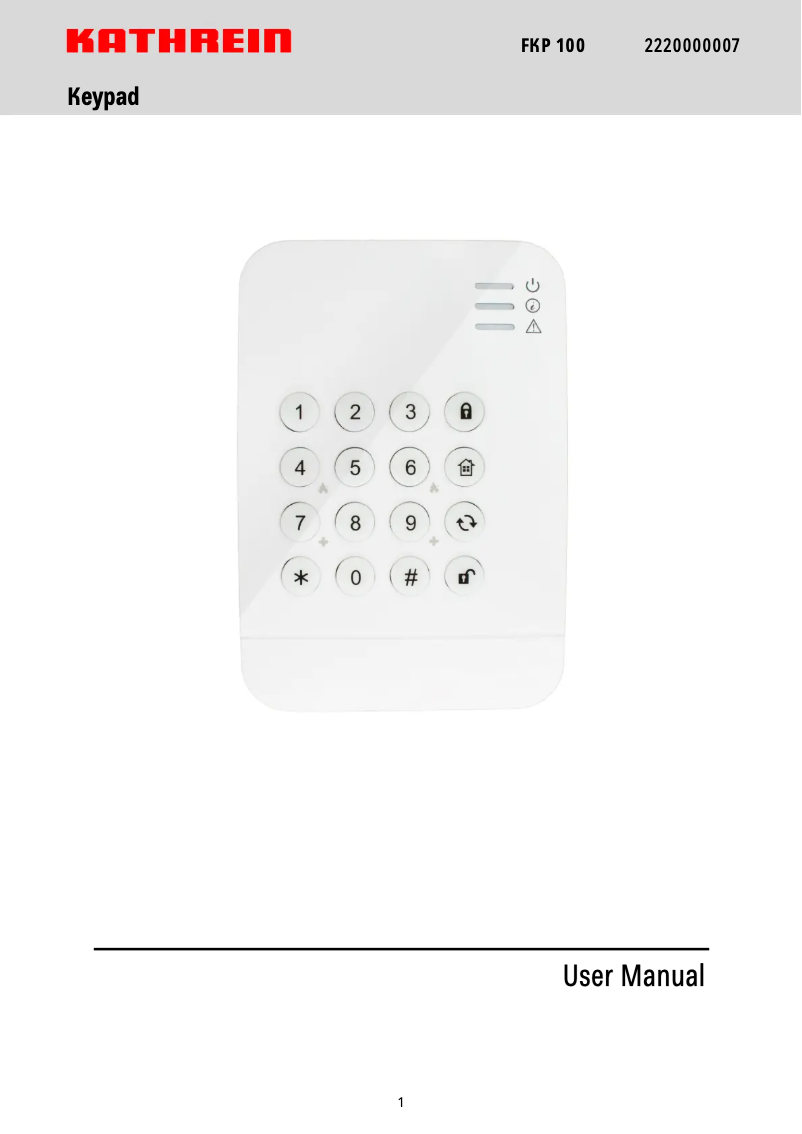 Image de la première page du manuel de l'appareil FKP 100