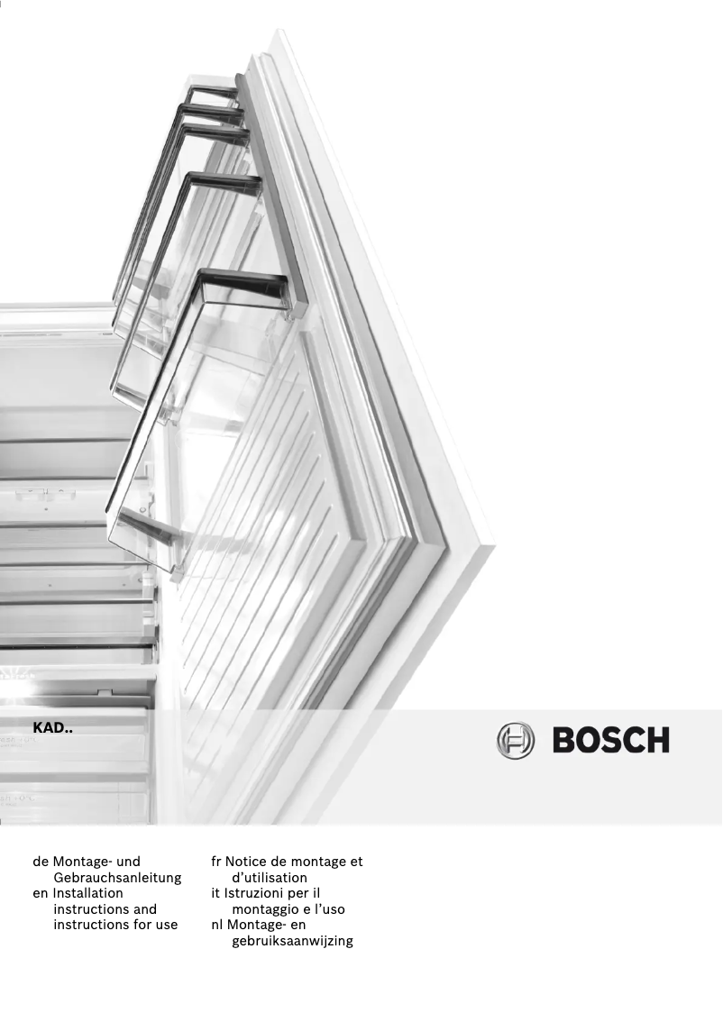 Page n°1 - Manuel utilisateur Bosch KAD62V71