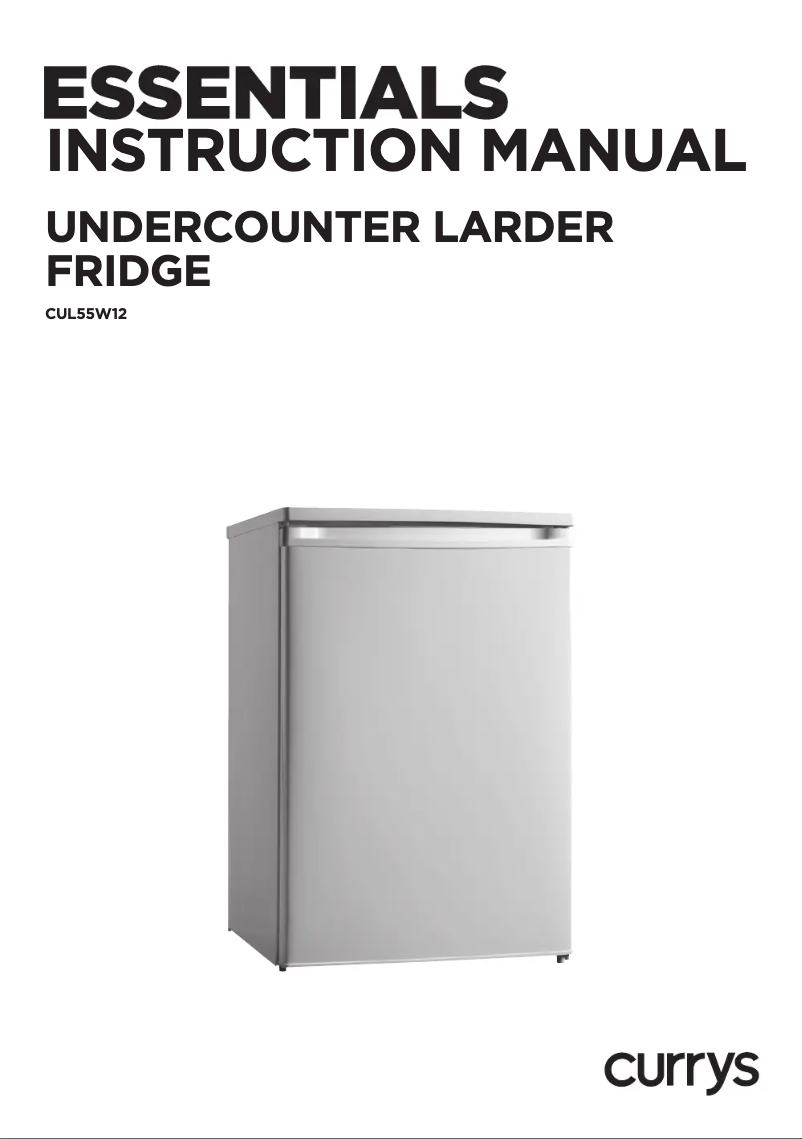 Page 1 de la notice Manuel utilisateur Currys Essentials CUL55W12