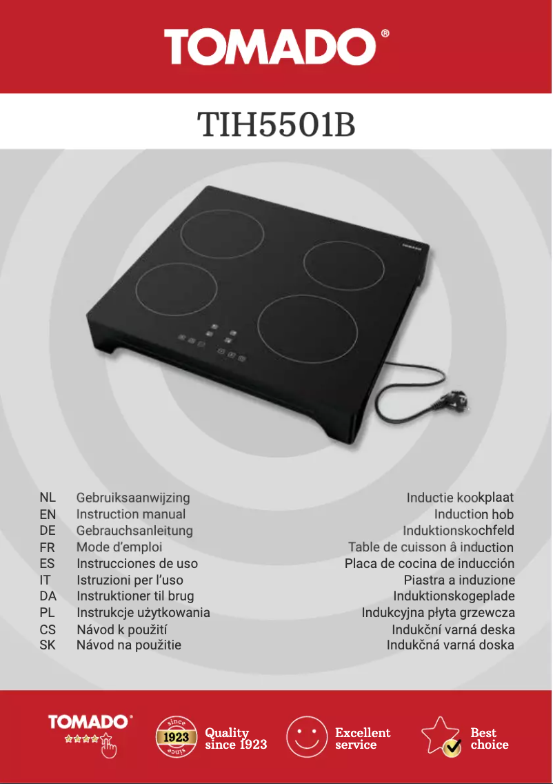 Page 1 de la notice Mode d'emploi Tomado TIH5501B