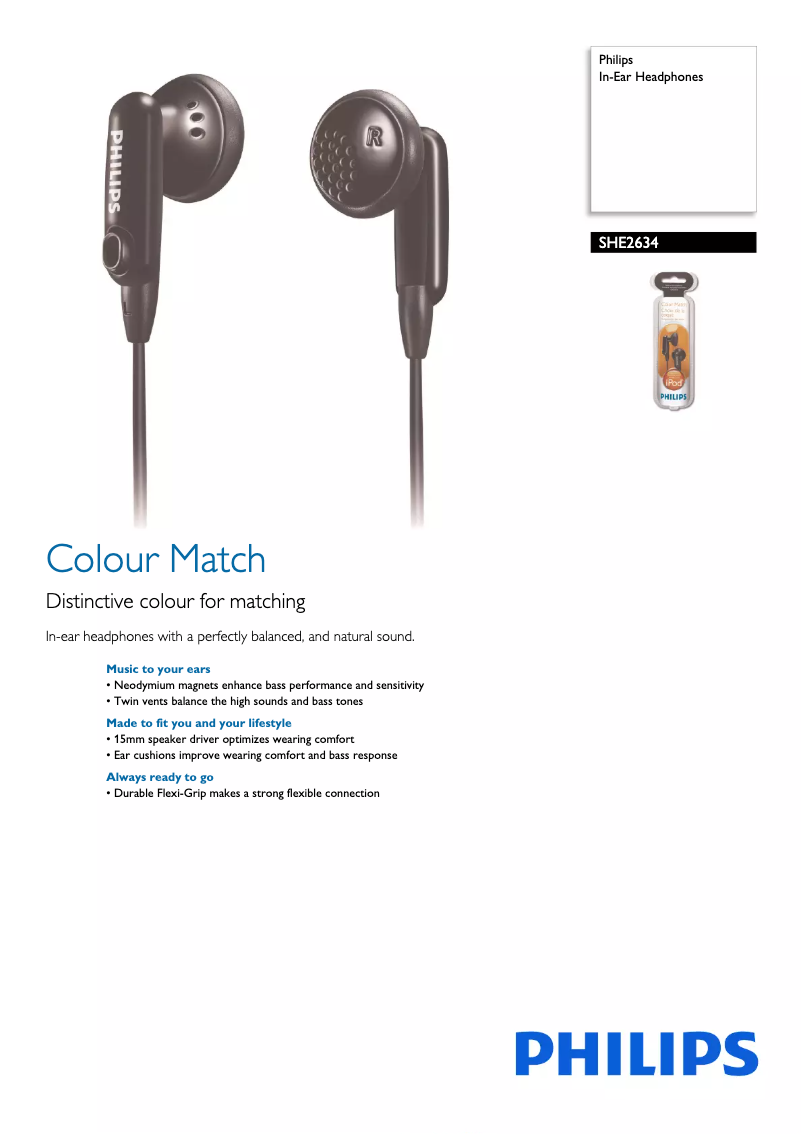 Image de la première page du manuel de l'appareil SHE2634