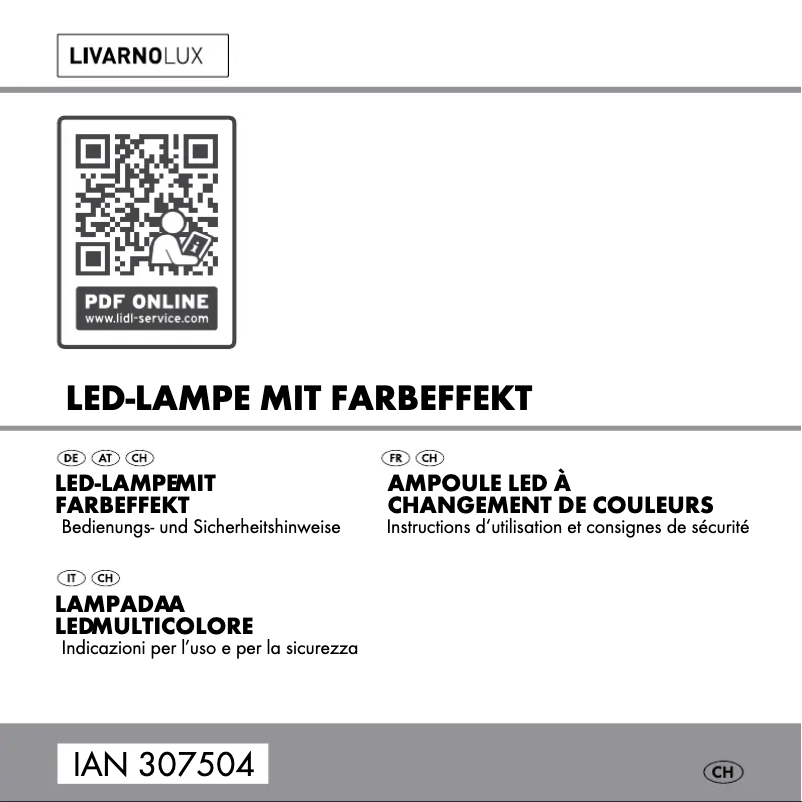 Image de la première page du manuel de l'appareil HG03211